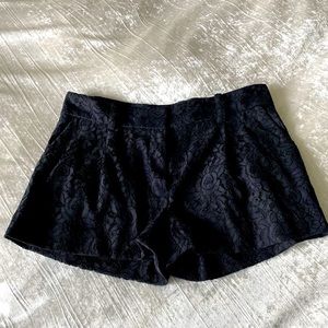 Women's DVF black lace shorts